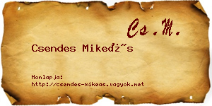 Csendes Mikeás névjegykártya